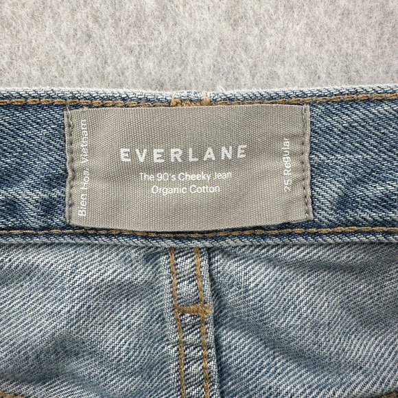 Everlane Jeans Womens Size 25 The 90's Cheeky Light Wash Blue Patchwork - Picture 7 of 11